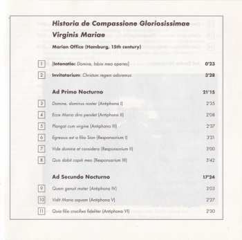 CD Amarcord: Historia de Compassione Mariae: Musica Sacra Hamburgensis 1600-1800: Marian Office, 15th Century