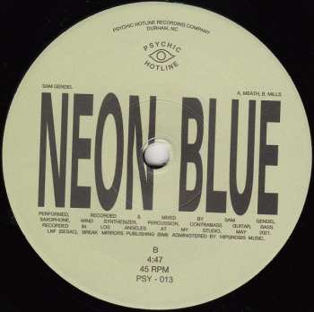 SP Sam Gendel: Neon Blue LTD