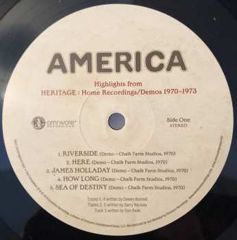 LP America: Highlights From Heritage: Home Recordings/Demos 1970-1973 LTD