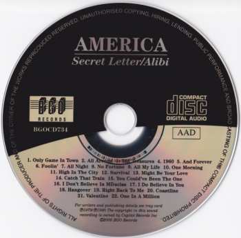 CD America: Silent Letter / Alibi