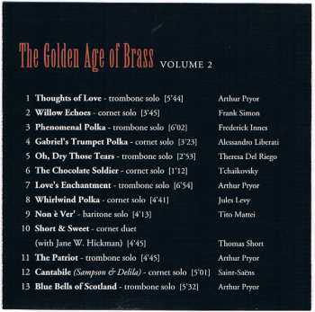 CD American Serenade Band: The Golden Age Of Brass, Volume 2
