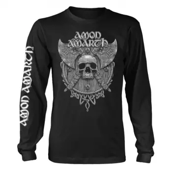 T-shirt Met Lange Mouwen Grey Skull (black)