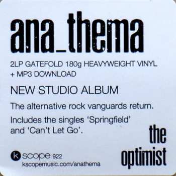2LP Anathema: The Optimist