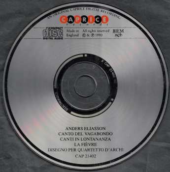 CD Sveriges Radios Symfoniorkester: Canto Del Vagabondo / Canti In Lontananza / La Fièvre / Disegno Per Quartetto D'Archi