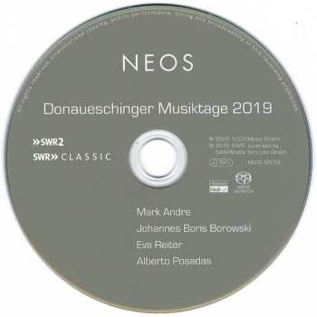 SACD Mark Andre: Donaueschinger Musiktage 2019