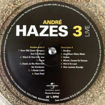2LP André Hazes: Hazes 3 Live CLR | LTD
