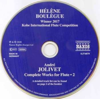 CD André Jolivet: Complete Works For Flute • 2