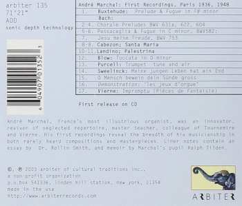 CD André Marchal: First Recordings - Paris: 1936 & 1948