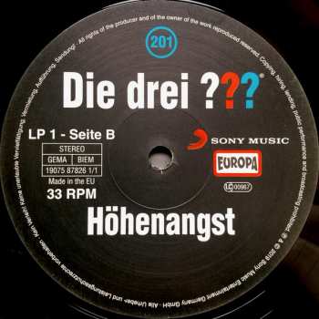 2LP André Minninger: Die Drei ??? 201 - Höhenangst  LTD