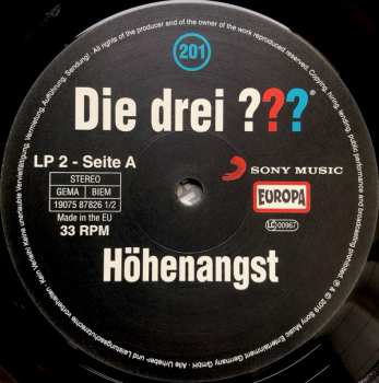 2LP André Minninger: Die Drei ??? 201 - Höhenangst  LTD