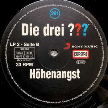 2LP André Minninger: Die Drei ??? 201 - Höhenangst  LTD