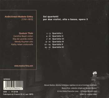 CD Andre Modeste Gretry: Sei Quartetti