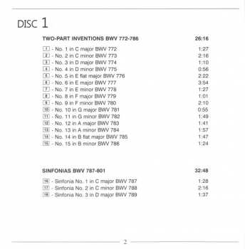 2CD Johann Sebastian Bach: Two-Part Inventions & Sinfonias And Other Keyboard Works
