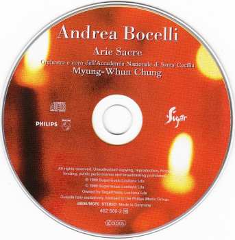 CD Orchestra dell'Accademia Nazionale di Santa Cecilia: Arie Sacre