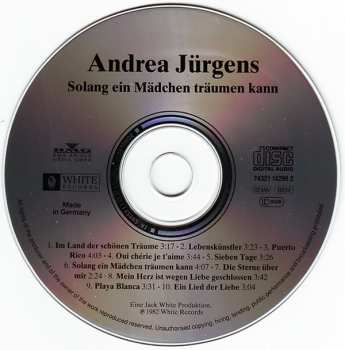 CD Andrea Jürgens: Solang Ein Mädchen Träumen Kann