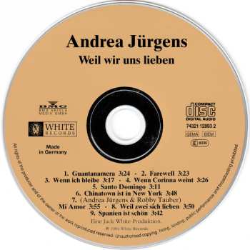 CD Andrea Jürgens: Weil Wir Uns Lieben