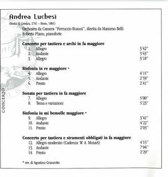 CD Roberto Plano: Sinfonie In Re Maggiore E In Si Bemolle Maggiore - Sonata Per Tastiera Concerto Per Tastiera E Archi. - Concerto Per Tastiera E Strumenti Obbligati