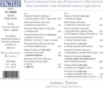 2CD Andrea Toschi: Rarità Organistiche Tra Ottocento E Novecento