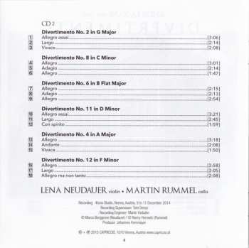 2CD Andrea Zani: Divertimenti For Violin And Cello