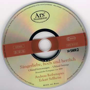 CD Eckart Sellheim: Sängerliebe, Hoch Und Herrlich – Uhland-Vertonungen