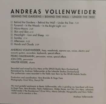 CD Andreas Vollenweider: Behind The Gardens - Behind The Wall - Under The Tree DIGI