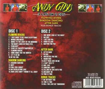 2CD Andy Gibb: 3 LPs On 2 CDs - Flowing Rivers Shadow Dancing After Dark Plus Bonus Tracks