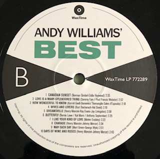 LP Andy Williams: Andy's Best LTD