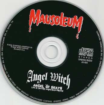 CD Angel Witch: Angel Of Death: Live At The East Anglia Rock Festival