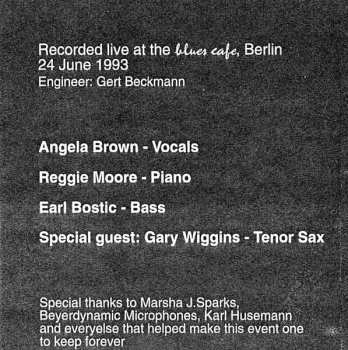 CD Angela Brown: Live