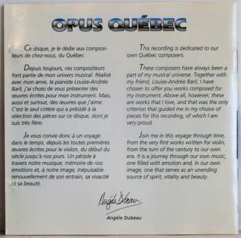 CD Angèle Dubeau: Opus Québec