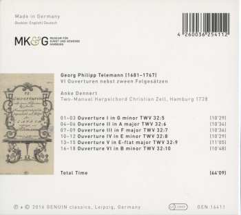 CD Georg Philipp Telemann: Scherzando: VI Ouverturen Nebst Zween Folgesätzen