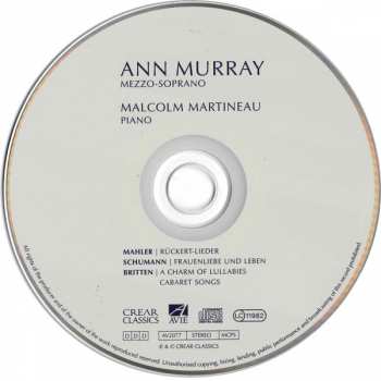 CD Ann Murray: Schumann • Mahler • Britten