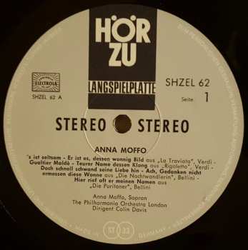 LP Anna Moffo: Arien Aus Den Italienischen Opern