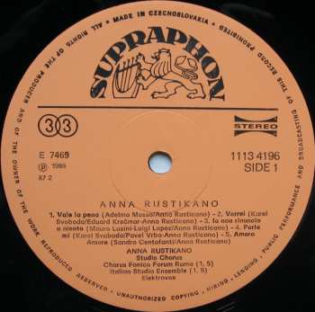 LP Anna Rusticano: Anna Rustikano