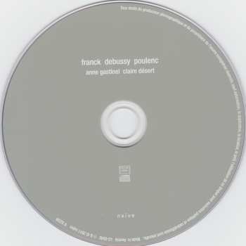 CD César Franck: Franck, Debussy, Poulenc