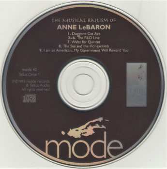 CD Anne LeBaron: The Musical Railism Of Anne LeBaron