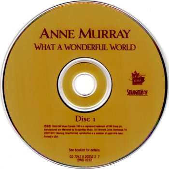 2CD Anne Murray: What A Wonderful World - 26 Inspirational Classics