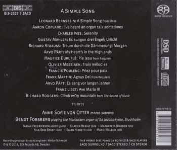 SACD Anne Sofie Von Otter: A Simple Song