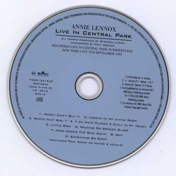 2CD Annie Lennox: Medusa + Live In Central Park