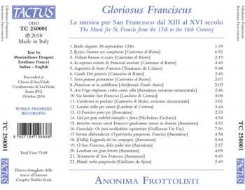 CD Anonima Frottolisti: Gloriosus Franciscus: La Music San Francesco Dal XIII Al XVI Secolo