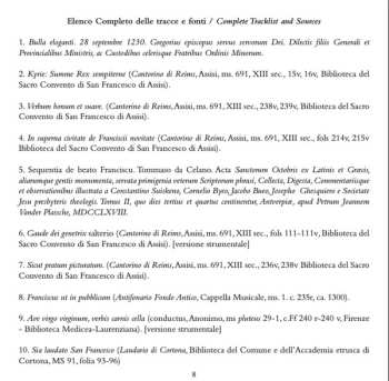 CD Anonima Frottolisti: Gloriosus Franciscus: La Music San Francesco Dal XIII Al XVI Secolo