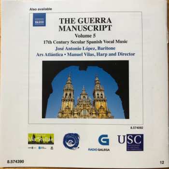 CD Manuel Vilas: The Guerra Manuscript, Volume 6: 17th Century Secular Spanish Vocal Music