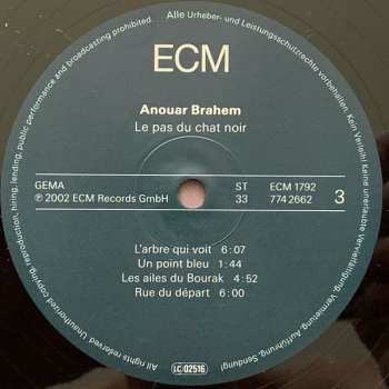 2LP Anouar Brahem: Le Pas Du Chat Noir
