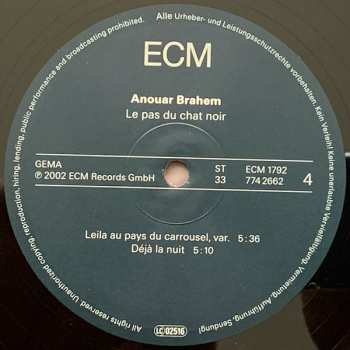 2LP Anouar Brahem: Le Pas Du Chat Noir