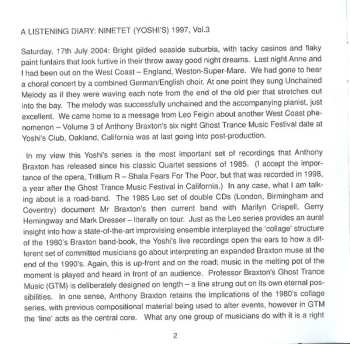 2CD Anthony Braxton: Ninetet (Yoshi's) 1997 Vol. 3