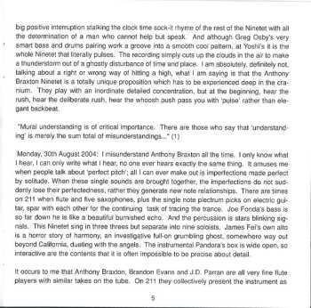 2CD Anthony Braxton: Ninetet (Yoshi's) 1997 Vol. 3