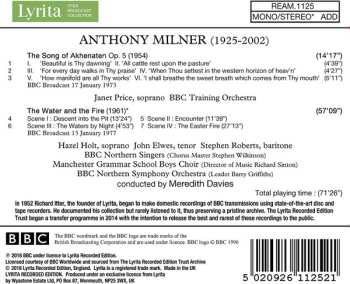 CD Anthony Milner: The Water And The Fire/The Song Of Akhenaten
