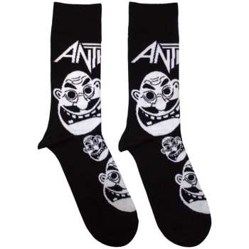 Merch Anthrax: Enkelsokken Faces Pattern B&w