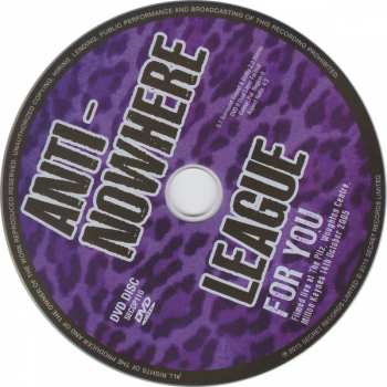 CD/DVD Anti-Nowhere League: For You