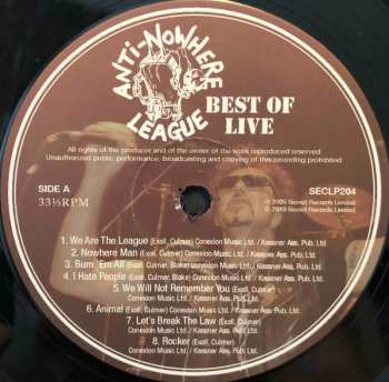 LP Anti-Nowhere League: Best Of Live